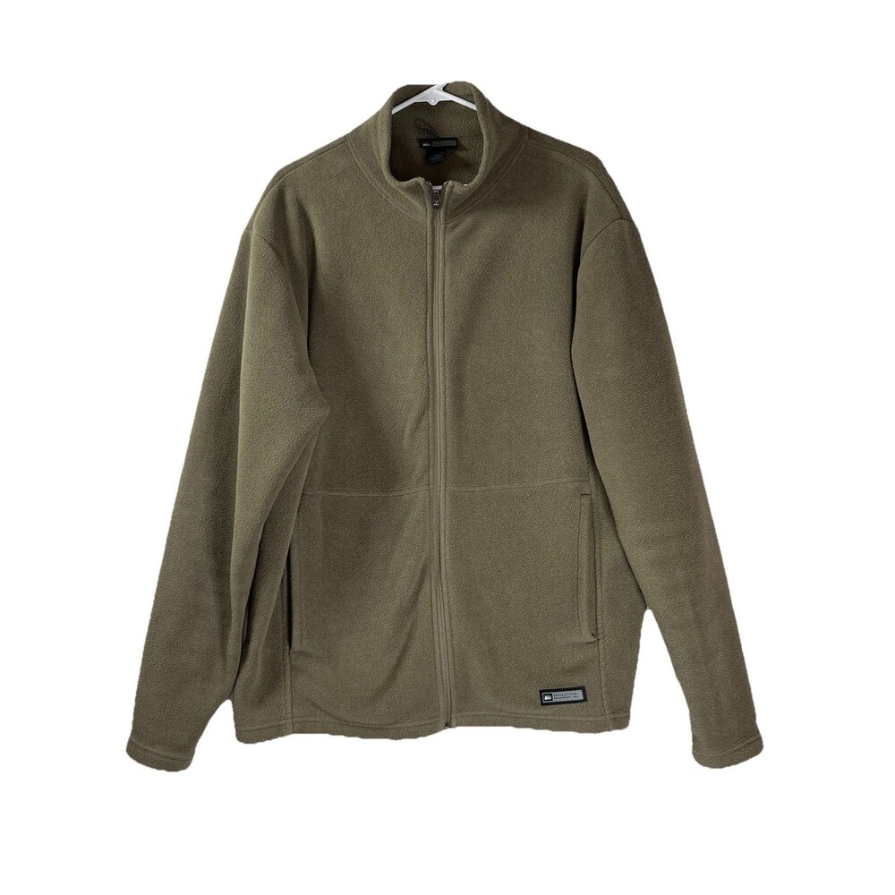 REI Light Brown zip down fleece jacket Cabincore Lumberjack Women’s XL